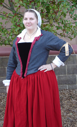 Doublet and wool petticoat worn at Atlantian Twelfth night